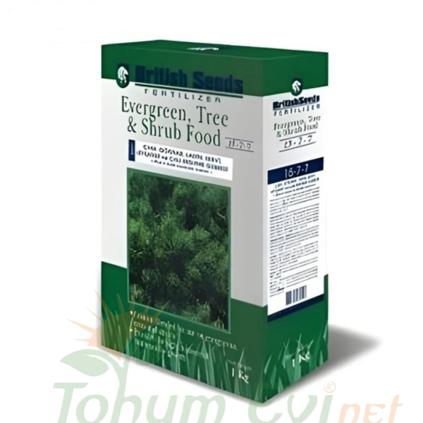 British Seeds Çam, Göknar, Ladin, Servi, Leylandi ve Çalı Besleme Gübresi 15-7-7 (İthal 3 aylık kontrollü salınım)