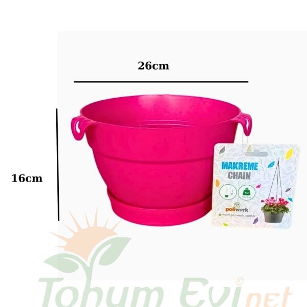 Poliwork Manolya Makreme 24 Yosun Yeşil 4,5 L | Premium Saksı