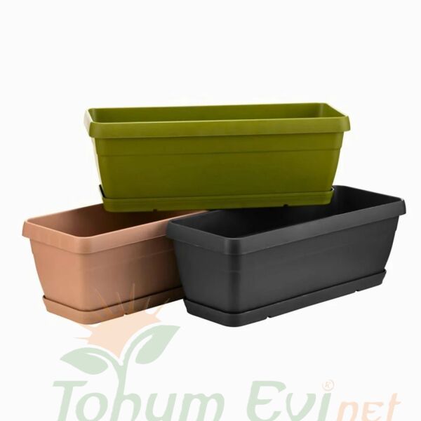 Poliwork Manolya Balkon 40 Yosun Yeşil 4,5 L | Balkon Saksısı | Tohumevi.net