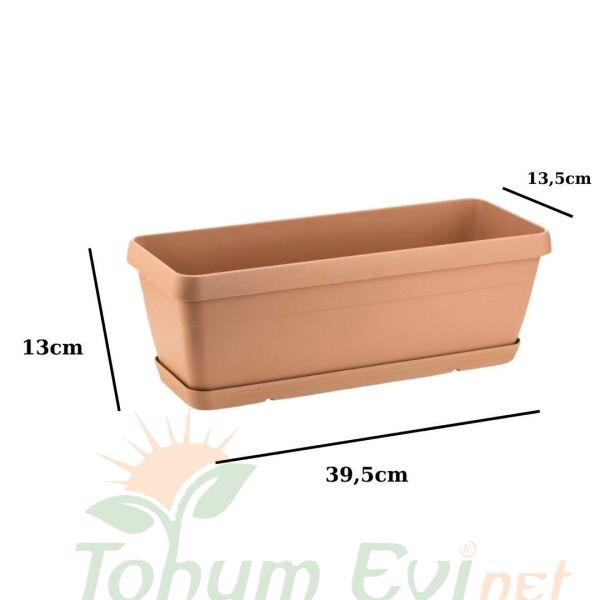 Poliwork Manolya Balkon 40 Yosun Yeşil 4,5 L | Balkon Saksısı | Tohumevi.net