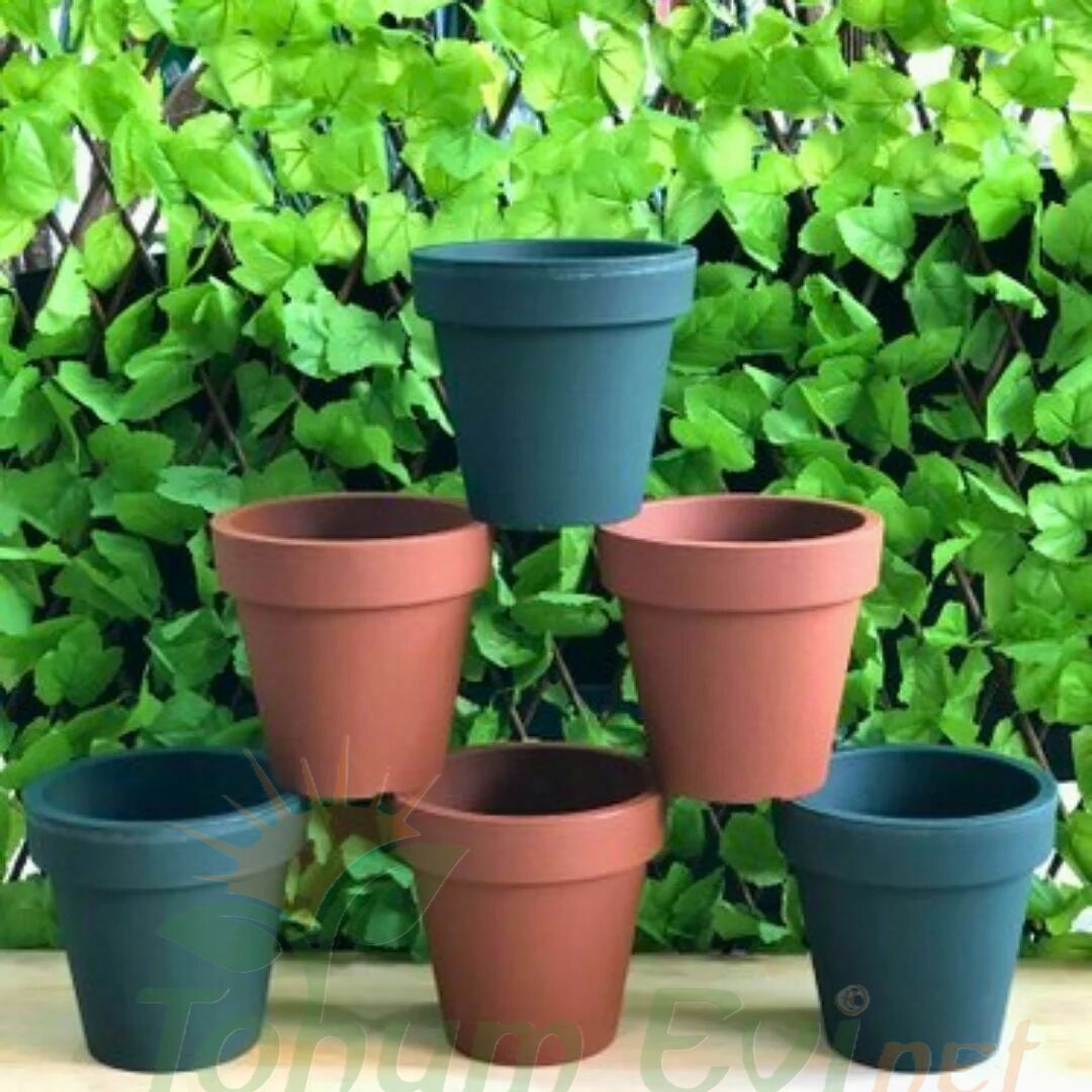 Poliwork Fulya 30 Kiremit Kahve Saksı - 10 L