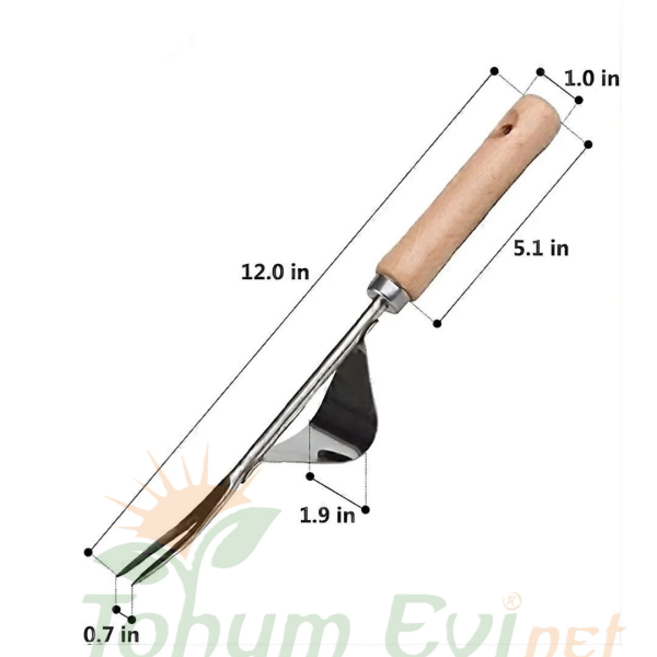 Yabani Ot Sökücü - Ahşap Saplı