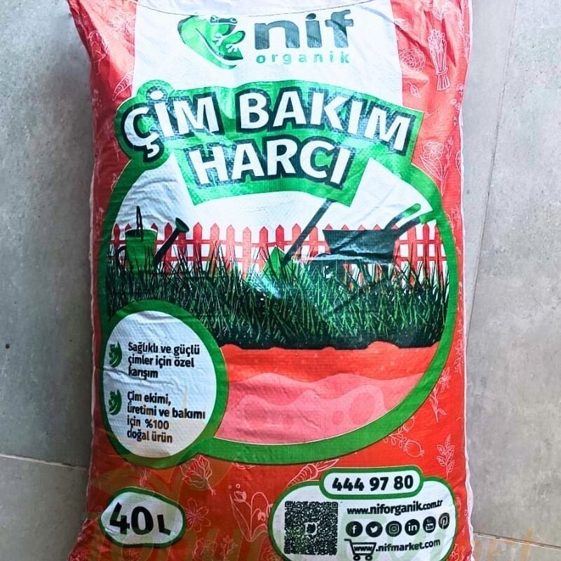 Nif özel çim kapak toprağı 20 kg - Eşsiz karışımlı çimlendirme harcı - Köklendirici etkili - Kullanıma hazır - Dengeli pH